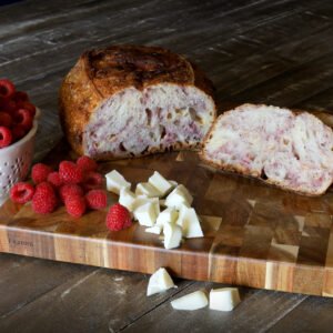 White Chocolate Raspberry Sourdough Loaf